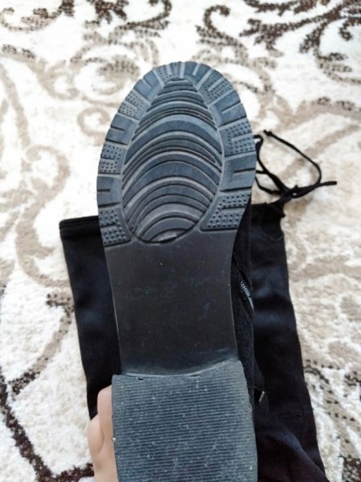 Сапоги женские замшевые