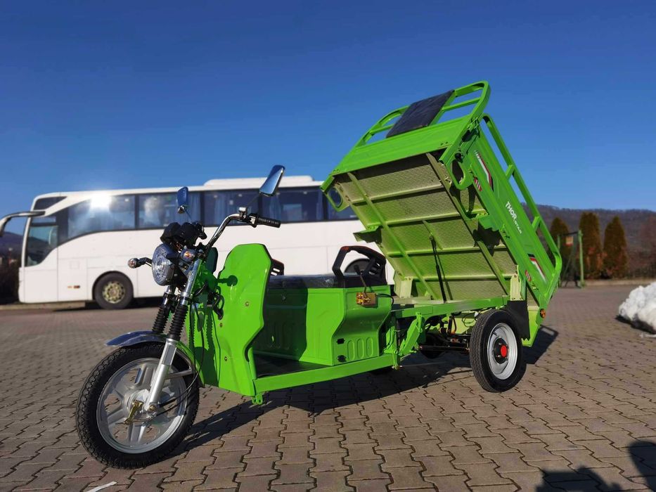 Thor STAR VERDE nou triciclu electric cu bena Agramix 1200W Targu