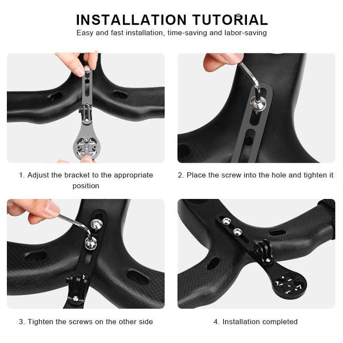 RIDERACE suport computer ghidon aero bicicleta aluminiu Garmin GoPro