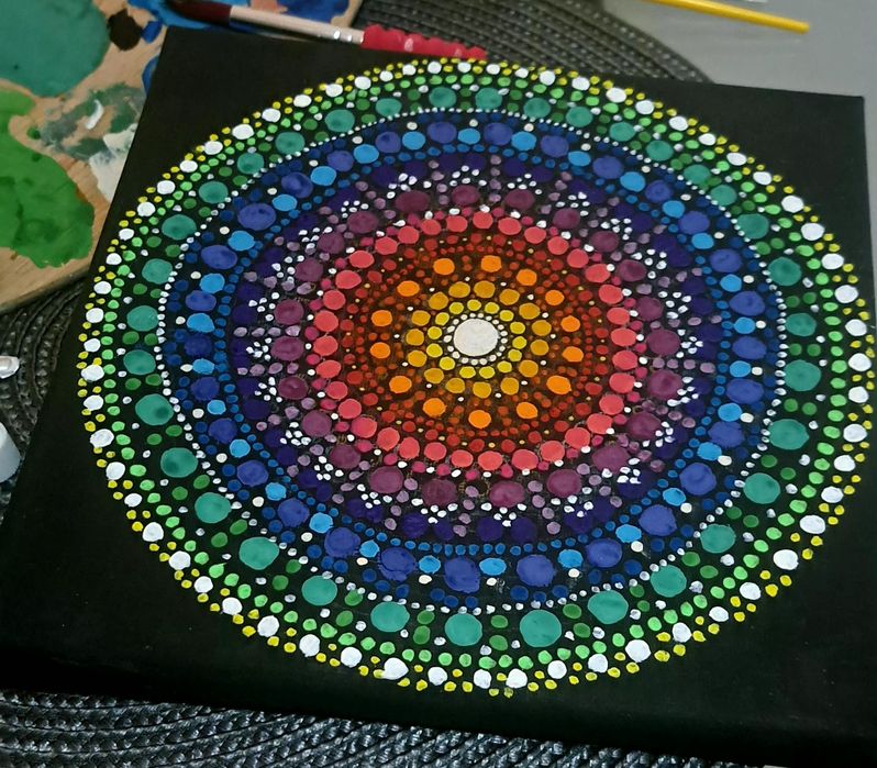 Tablou canvas pictat manual