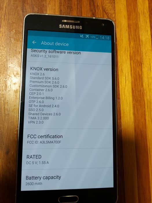 Samsung Galaxy A7, 16GB, 4G, Black.