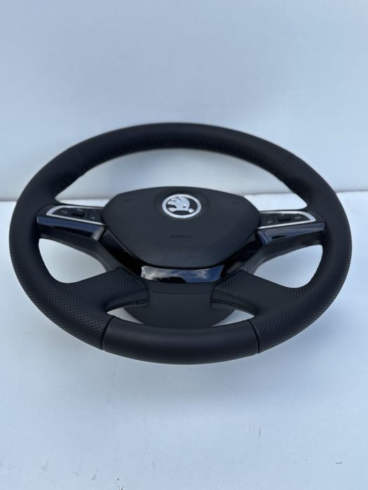 Volan Skoda  Octavia 3 RECONDITIONAT   din piele cu comenzi 2011-2015