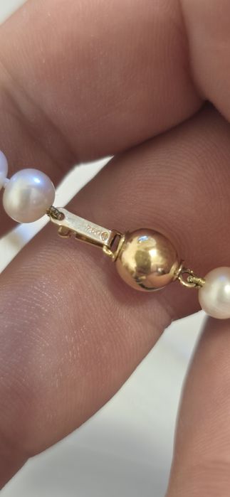 Aur 18 k cu perle naturale okazie