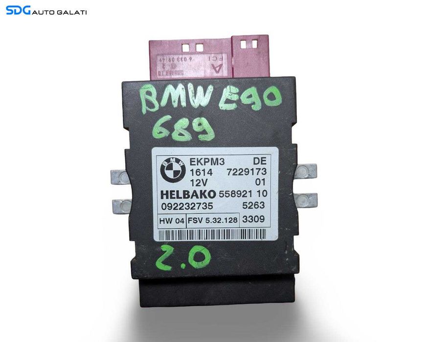 Releu Modul Comanda Pompa Combustibil BMW Seria 5 E60 2006 - 2010 Cod 16147229173 1614-7229173 55892110 [L9351]