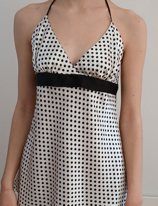 Y2k polka dot babydoll top