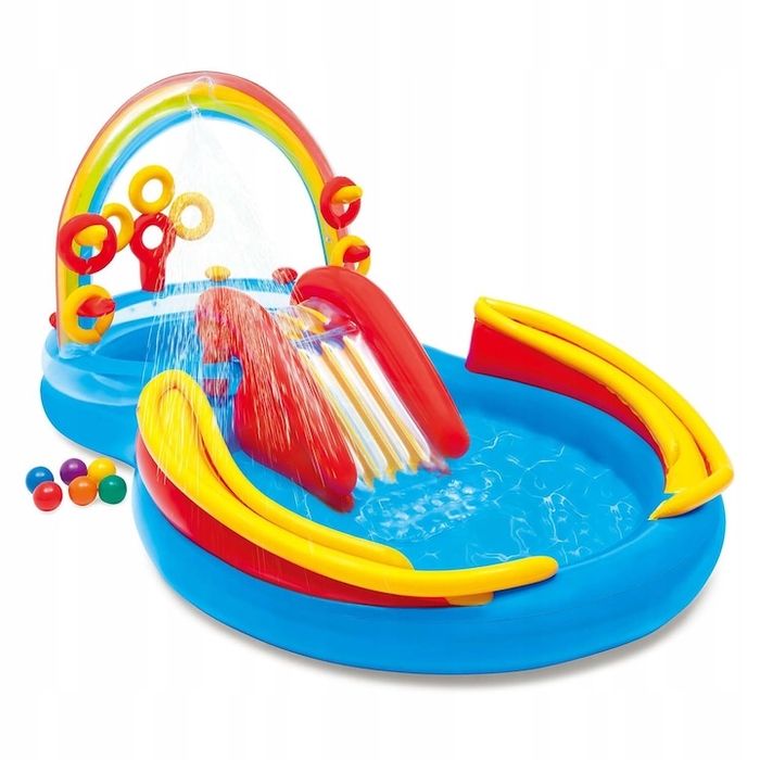 Piscina cu topogan 297x193x135 cm