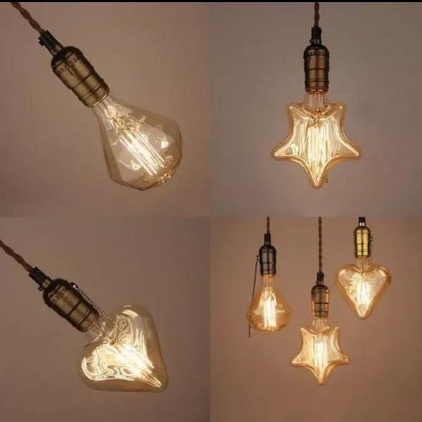 6W led винтидж крушка димираща кехлибар, енергоспестяваща, рубин