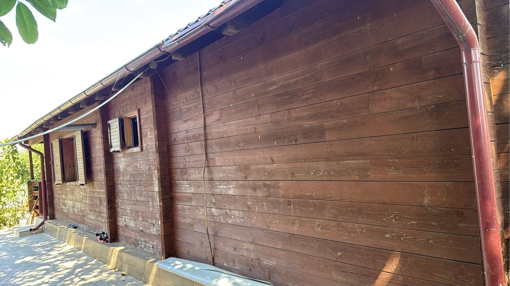 Casa din lemn de locuit 62 mp + terasa 19 mp - 2 dormitoare
