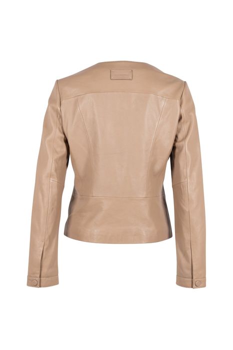 Geaca de Piele Dama Mauritius Bej MSWTjara