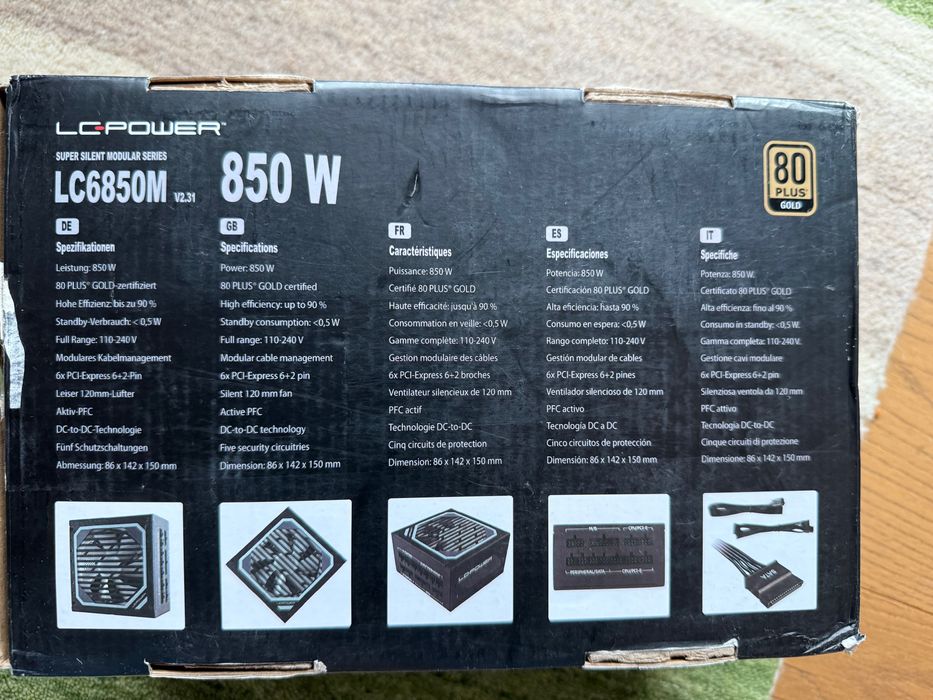 Sursa LC-Power LC6850M 850W 80plus Gold ca noua