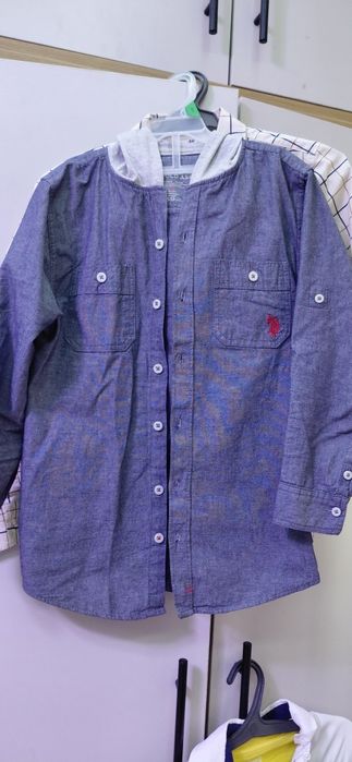 Рубашка U.S. POLO БУ в идеальном состоянии на 8 лет