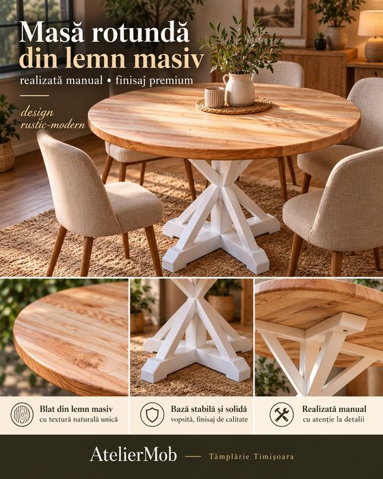Taplarie in lemn masiv timisoara AtelierMob