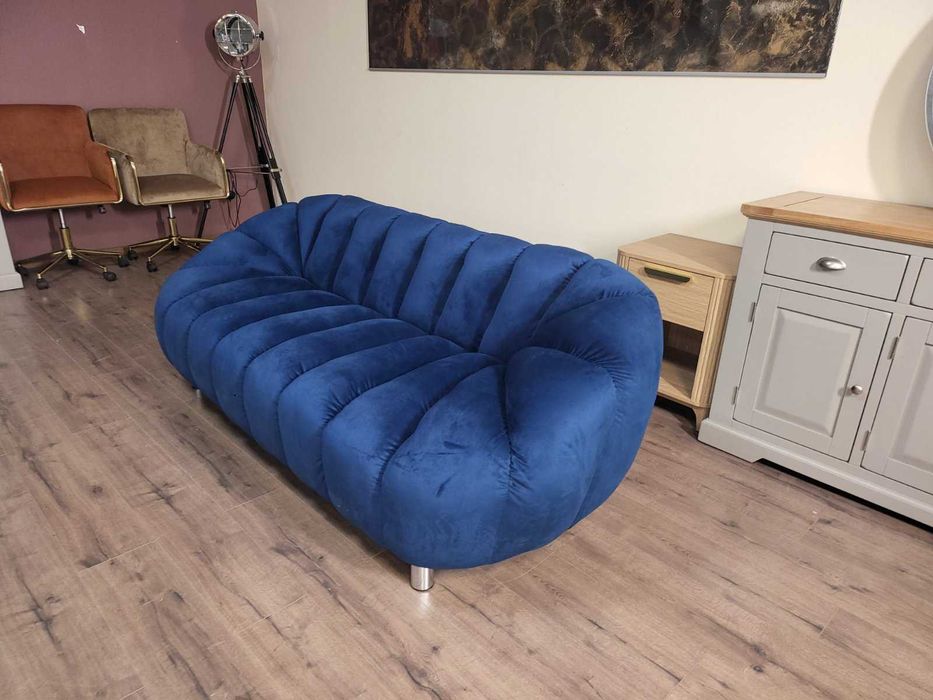 Син диван тройка от плат кадифе