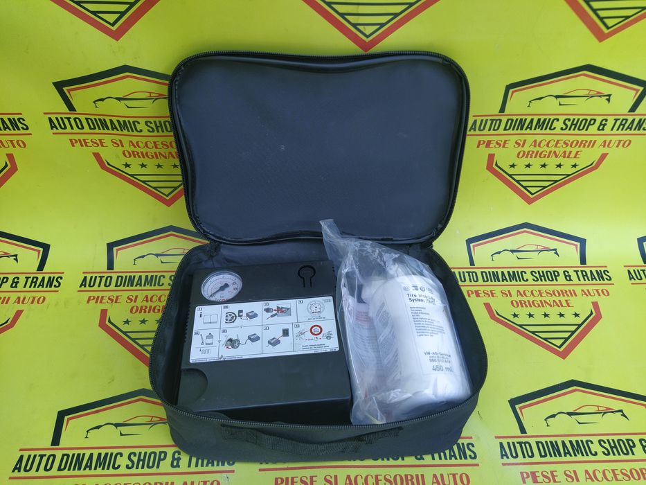 Compresor auto umflat roti kit pana original Vw Skoda Audi Seat + Husa