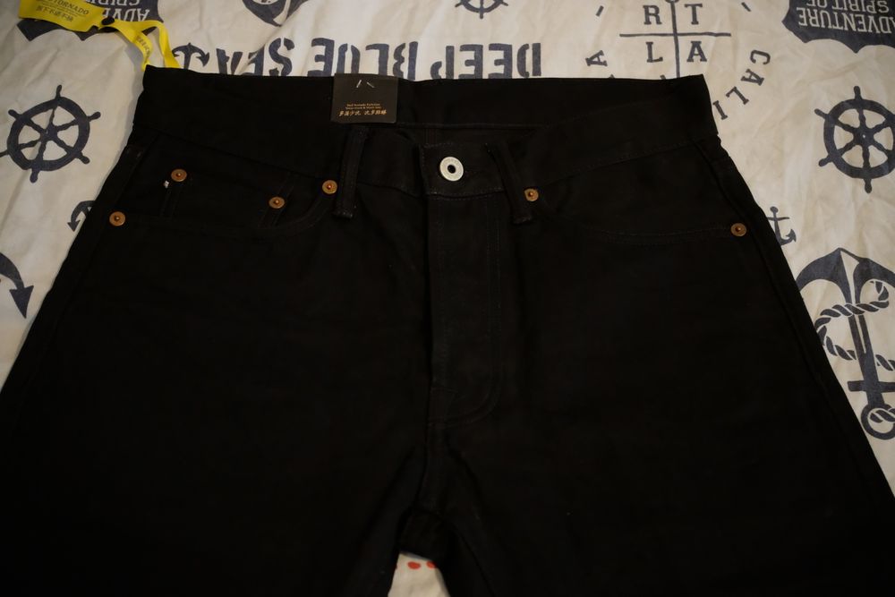 Selvage черни дънки Red Tornado 14.5oz