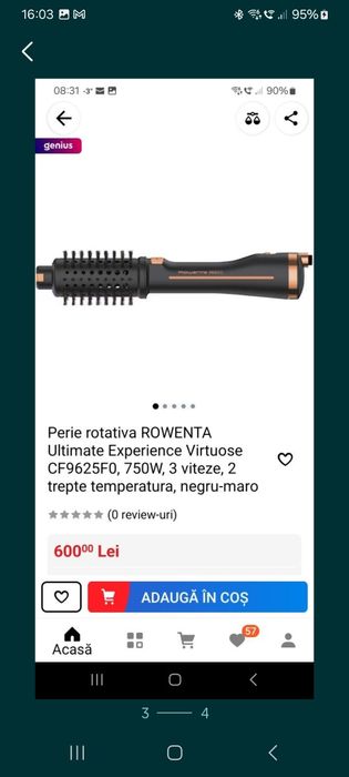 Perie rotativa Rowenta Ultimate Experience,  Superpret!