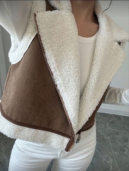 Елече с козина, кафяво/бежово