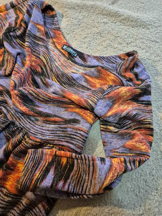 Rochie eleganta cu model abstract, marime 42, ADROM FASHION