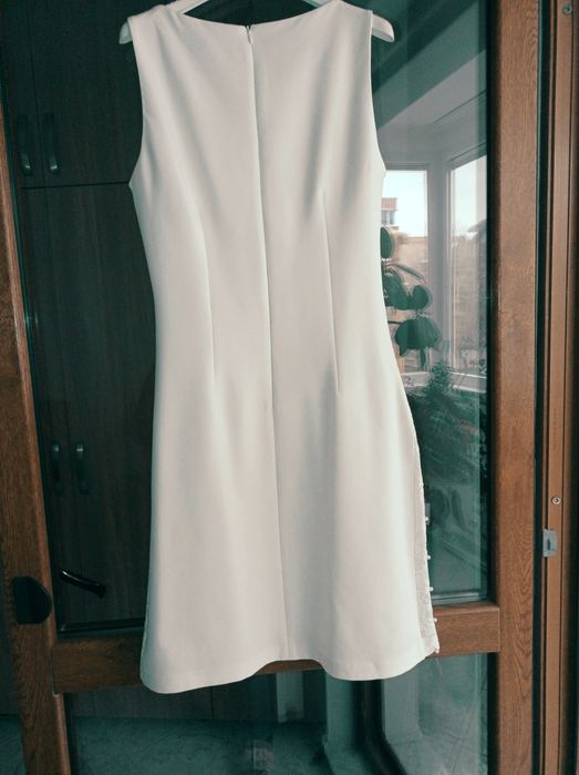 Rochie alba cununie civila nunta ocazie S 36