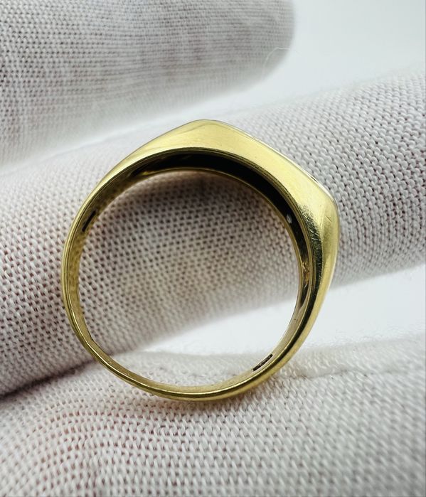 Френски златен пръстен 18к 0.25ct диаманти