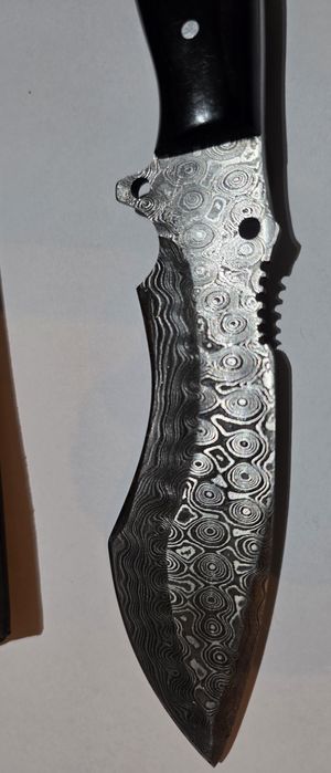 Cutit Vânătoare Bushcraft Damascus & Buffalo Horn