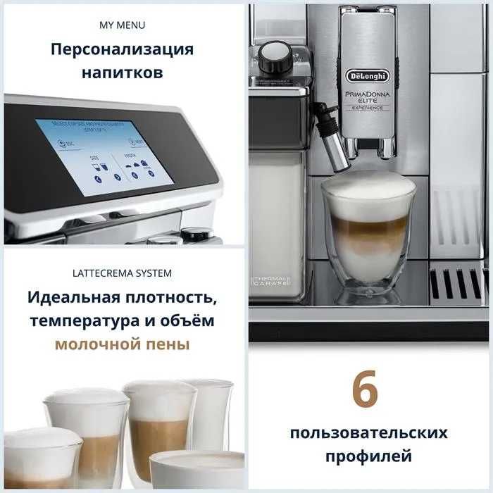 Кофемашина DeLonghi ECAM650.85.MS PrimaDonnaElite все модели в наличии