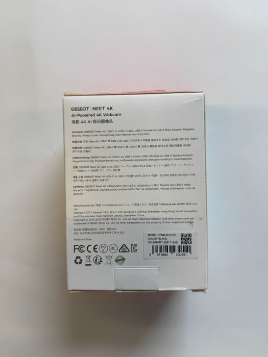 Obsbot Meet 4K Webcam AI