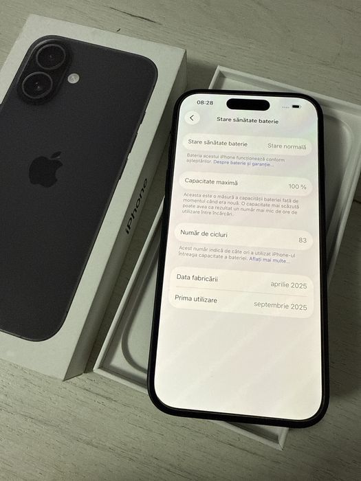 Iphone 16 256Gb la Cutie ca Nou 83 Incarcari