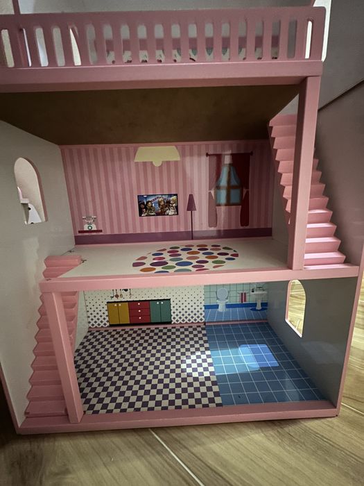 Дървена къща за кукли 105см