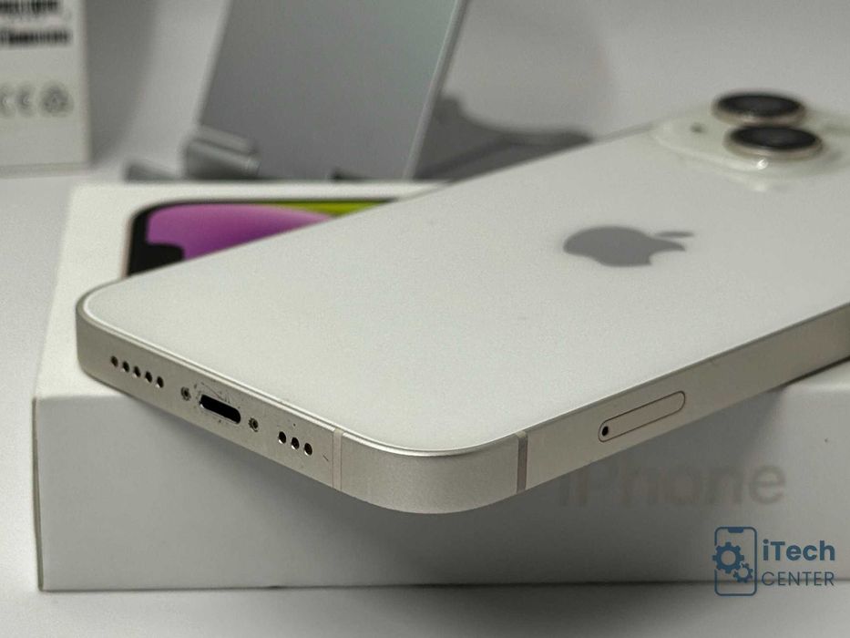 iPhone 14, 128GB, White, 100% батерия, КАТО НОВ, 1г. ГАРАНЦИЯ!