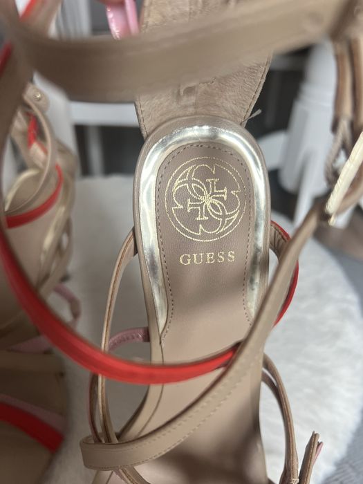 GUESS sandale piele naturală 38 NOI toc 10 cm