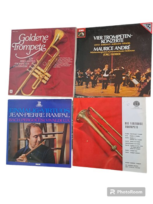 Грамофонни плочи, брас, тромпет, Луис Армстронг, Жан Пиер Рампал