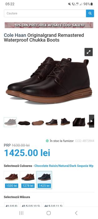 Pantofi Cole Haan piele noi 44