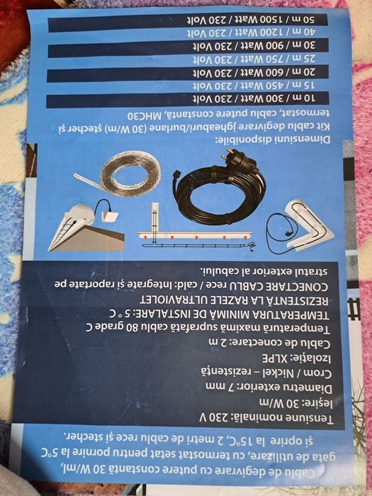 Cablu degivrare 20 m