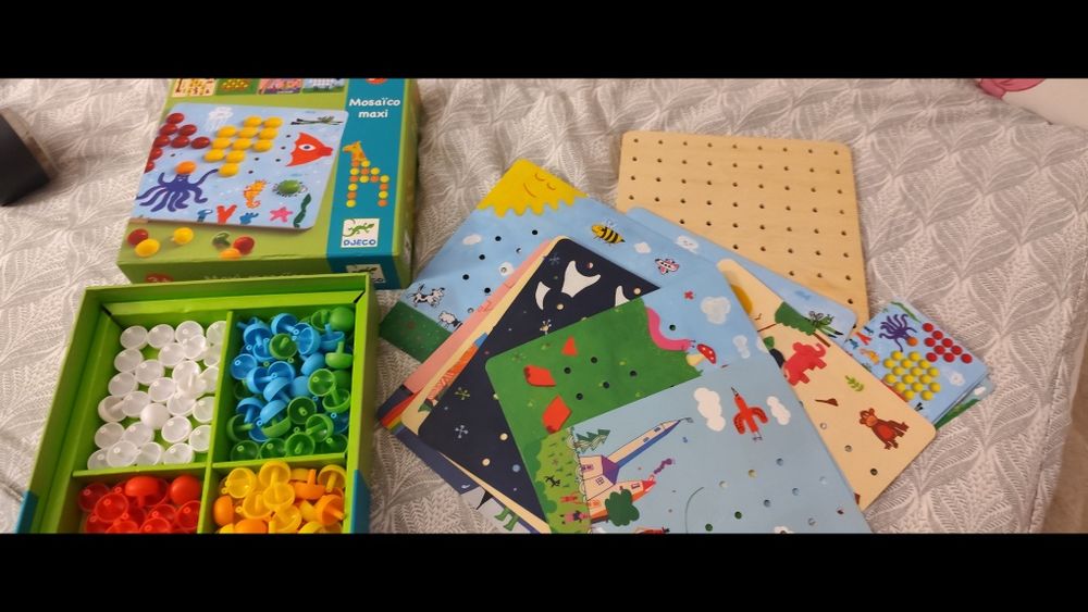 Lego duplo, tren lemn, puzzle diverse jucarii