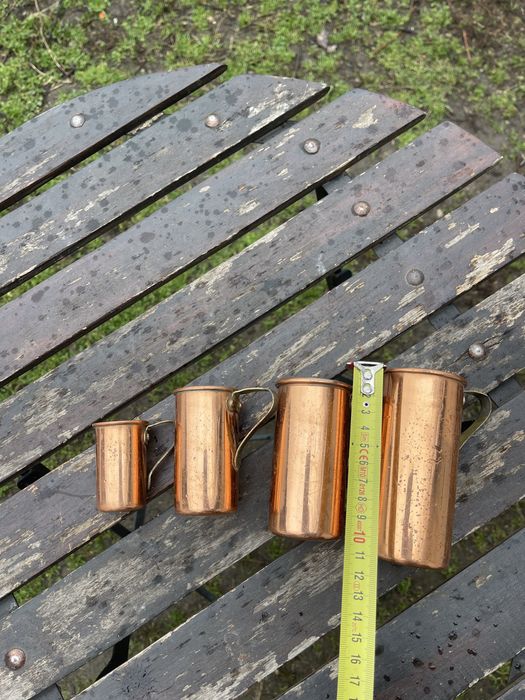 Set 4 căni din cupru