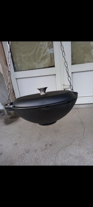 Wok fo fontă 3 în 1  cu capac fontă 32 cm  Ofertă 281 lei