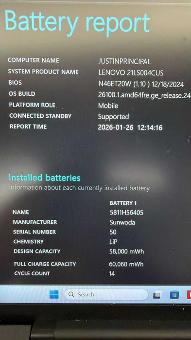 Vand laptop Lenovo ThinkPad T14s - 3700 LEI