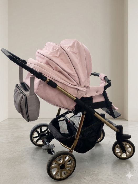 Стилна Бебешка Количка Fintera Premium– Пепел от рози и Злато