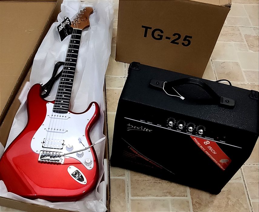 Комплект электро-гитара+комбо усилитель