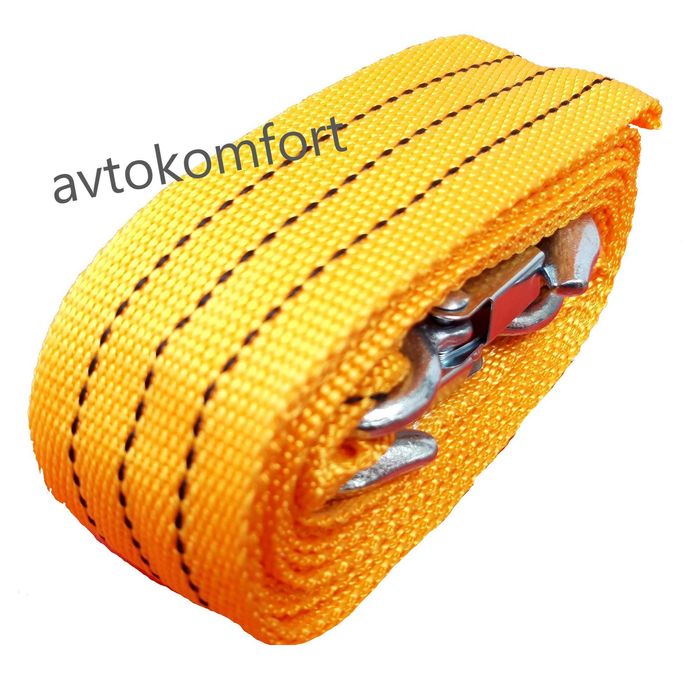 Въже Буксирно За Теглене На Автомобил С Куки Текстилно Колан Метално