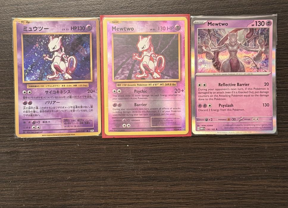 Pokemon cards Mewtwo collection