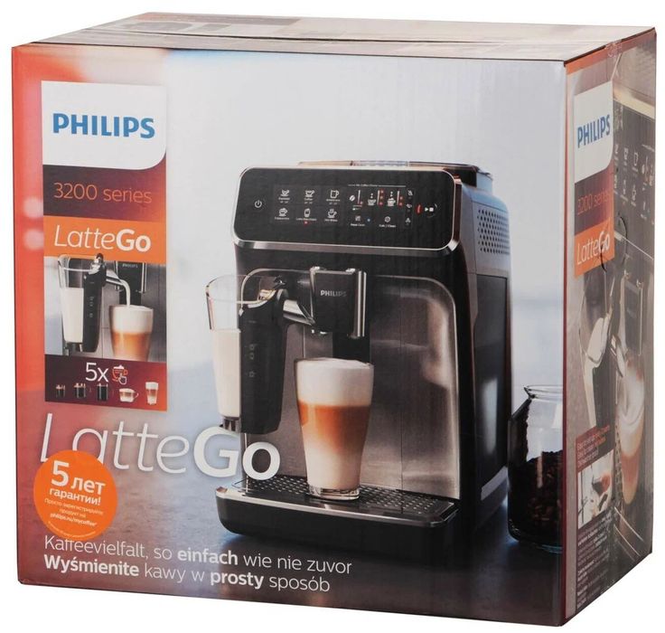 Philips Автоматическая кофемашина LatteGo EP3246/70, черный