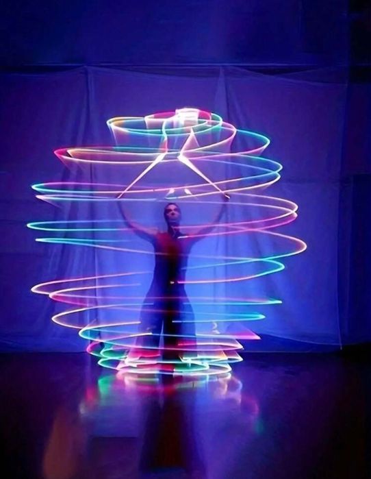 Пой топка за въртене въртене на лед лед лампи Poi Ball въртене на огън