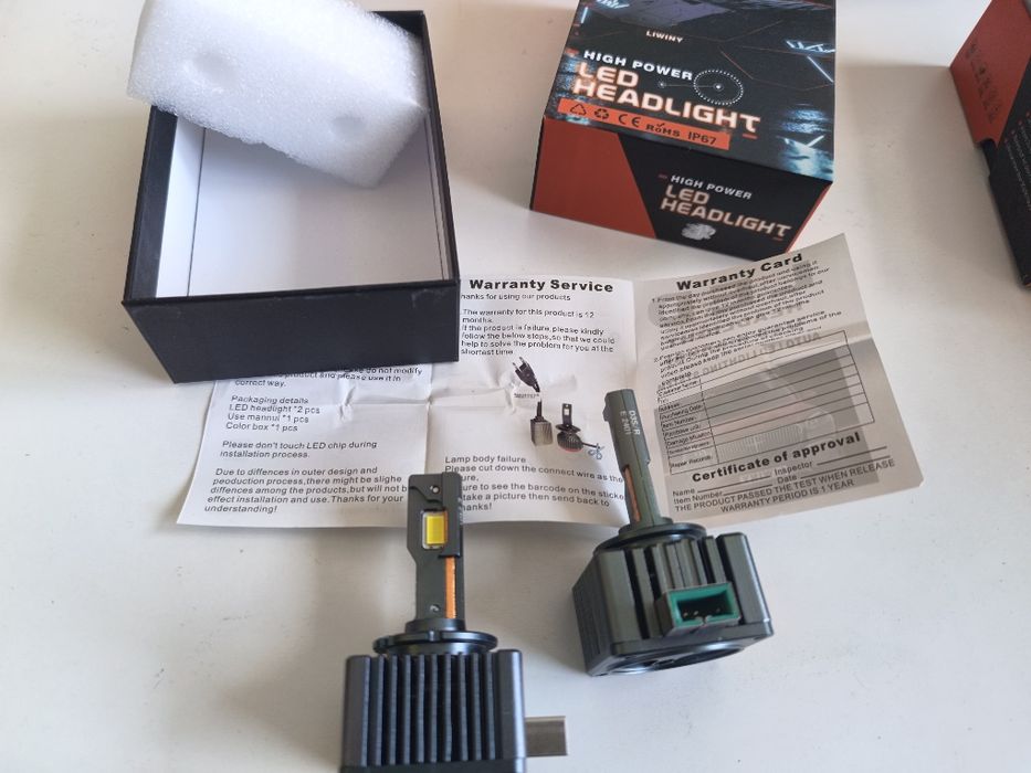 ТОП ЦЕНА, лед крушки D1S D2S D3S D5S D8S LED 12000LM 120W, С гаранция