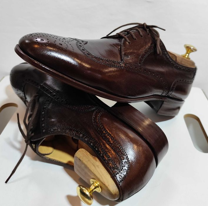 Pantofi de lux 43 43.5 lucrati manual BALLY NOI piele naturala premium