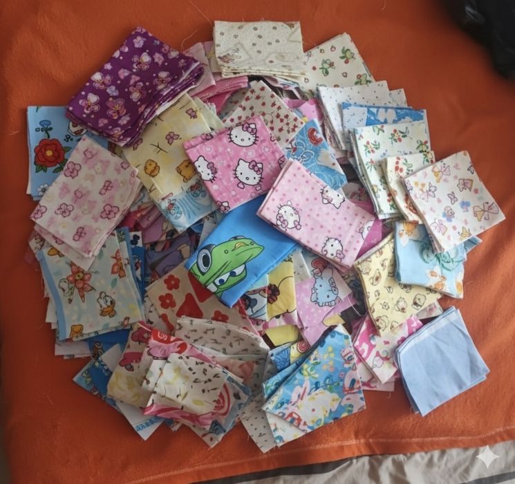 6 kg lot resturi material bumbac de la croit