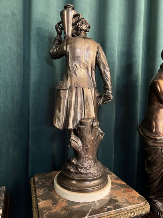 Statueta bronz masiv- 75cm /h