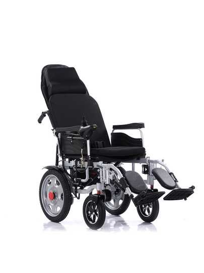 Инвалидная электрическая на моторе кресло-коляска с высокой спинкой