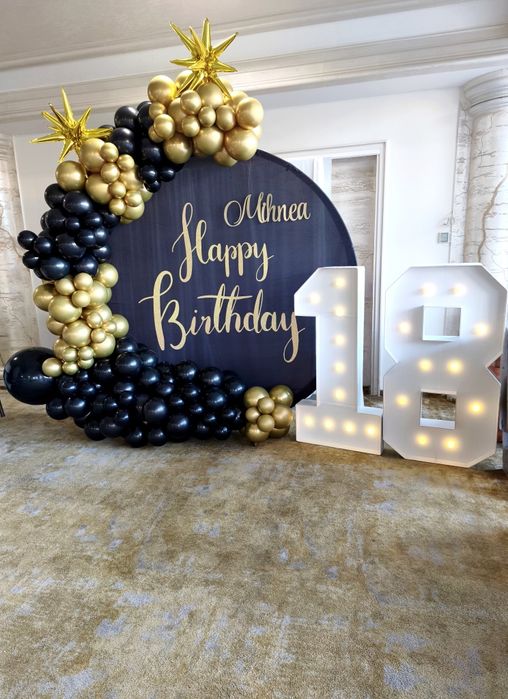 Arcada baloane / aranjament cristelniță/cifre volumetrice